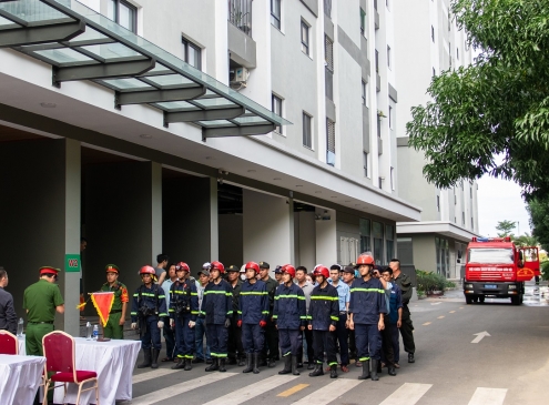 DIỄN TẬP PHÒNG CHÁY CHỮA CHÁY – CHỦ ĐỘNG KỸ NĂNG, VỮNG TÂM AN TOÀN